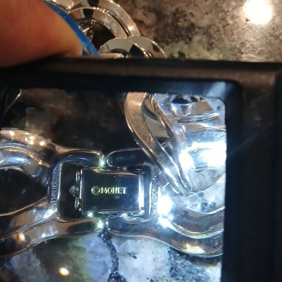 Monet Silver Chain Necklace and Bracelet Set - Picture 5 of 5